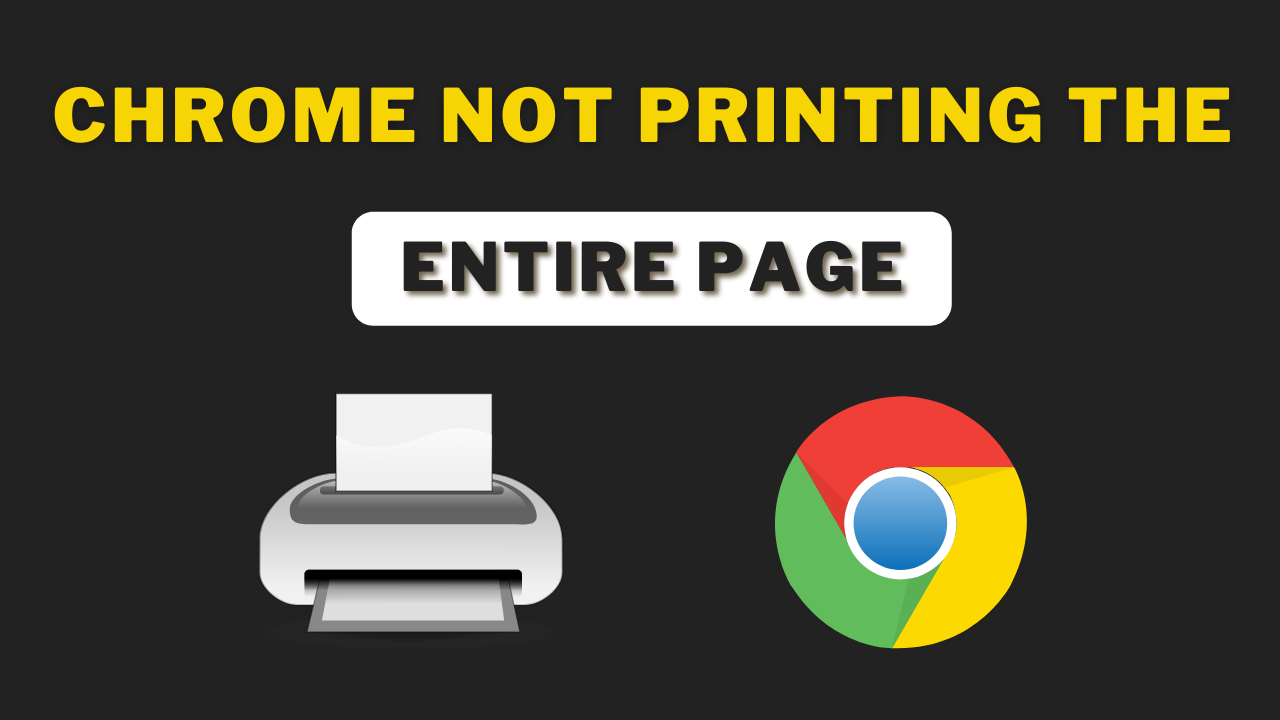 Chrome Not Printing The Entire Page