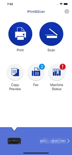 Brother printer to download iprint &Scan app from the iOS app store