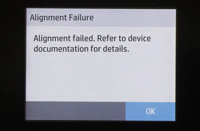 What exactly does the “alignment unsuccessful” message refer to