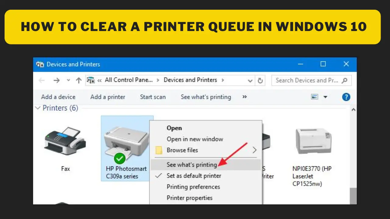 How to Clear a Printer Queue in Windows 10