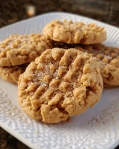Three ingredient peanut butter pudding cookies on a baking sheet
