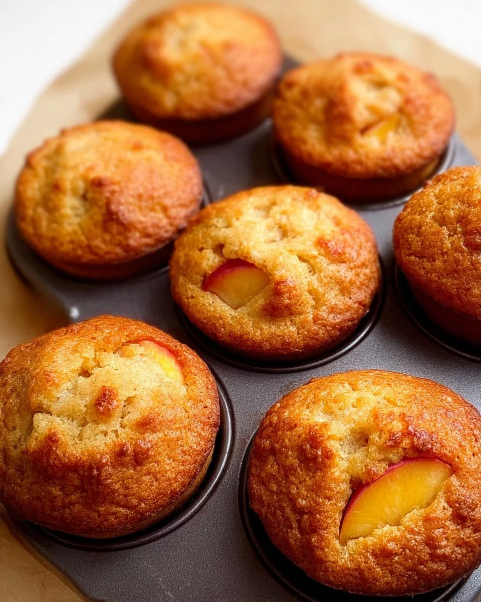 Almond Flour Peach Muffins