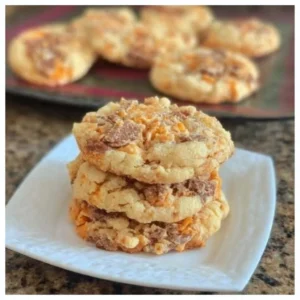 Delicious homemade Butterfinger cookies made with cake mix