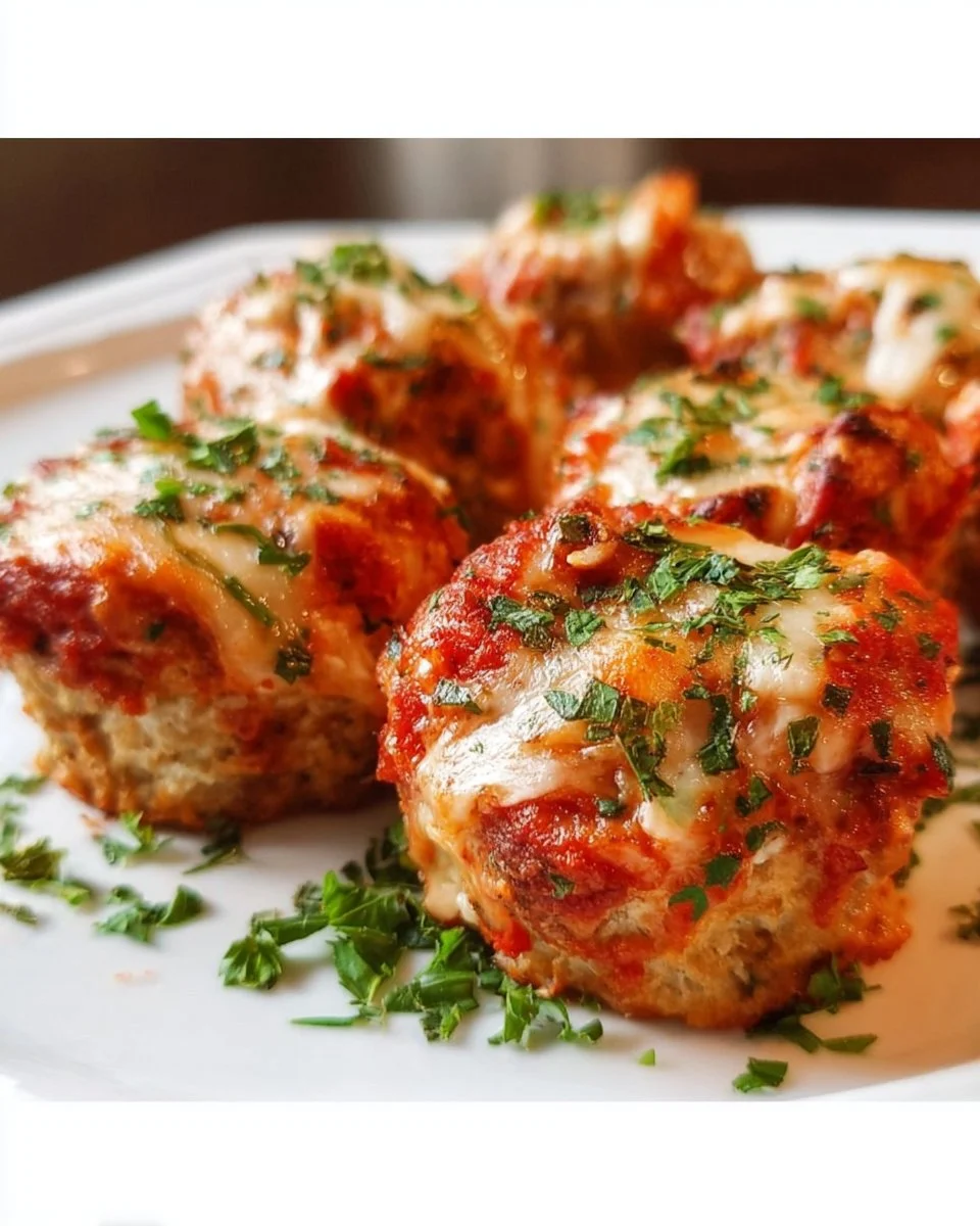 Chicken Parm Meatloaf Muffins