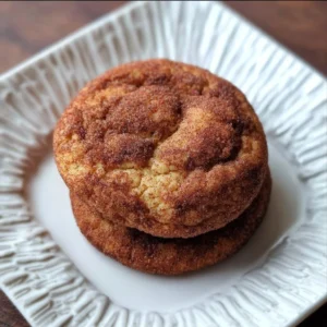 Delicious Chocolate Mint Snickerdoodle cookies stacked on a plate
