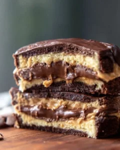 Delicious chocolate peanut butter sandwiches ready to be enjoyed