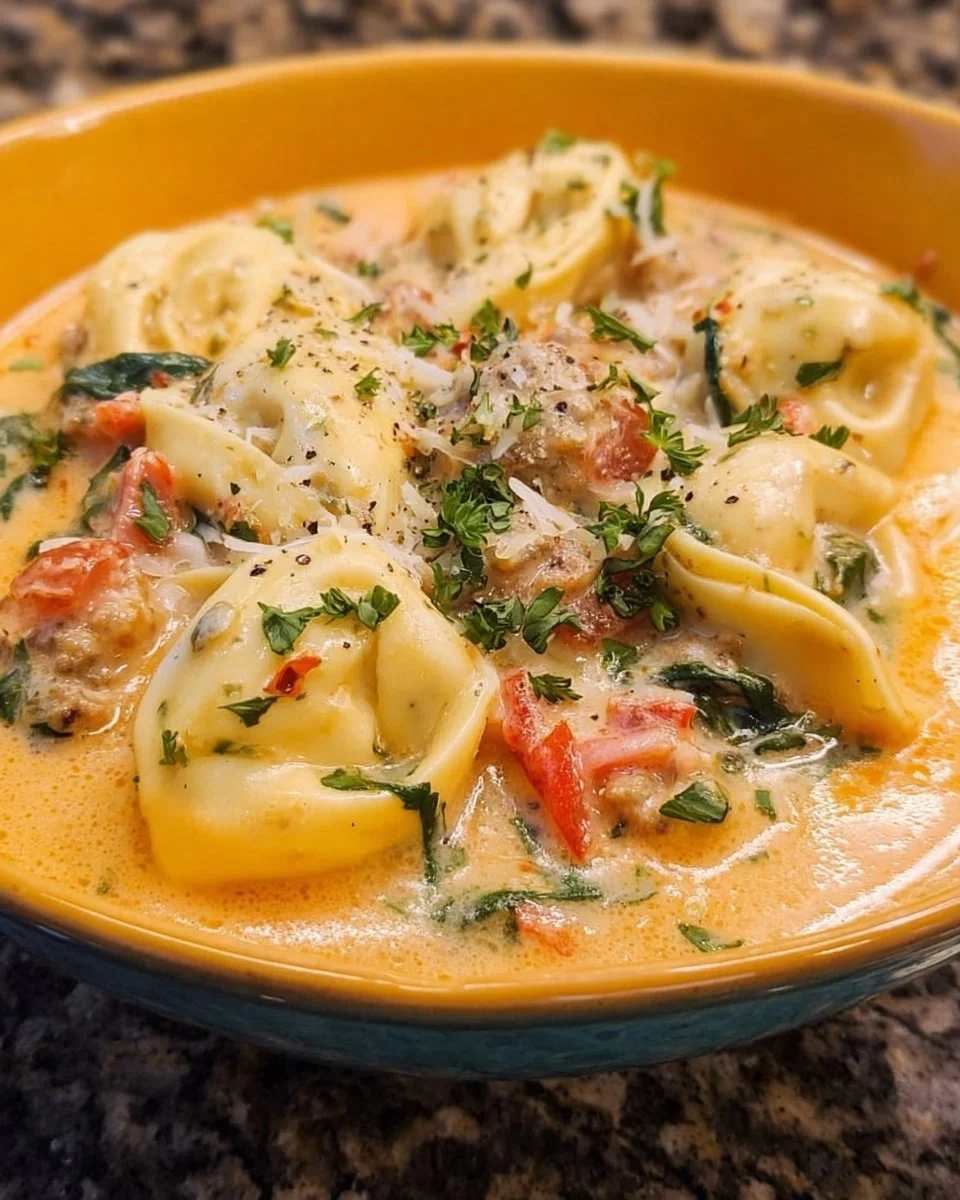 Creamy Tuscan Tortellini Soup