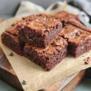 Delicious homemade brownies ready to be served on a plate