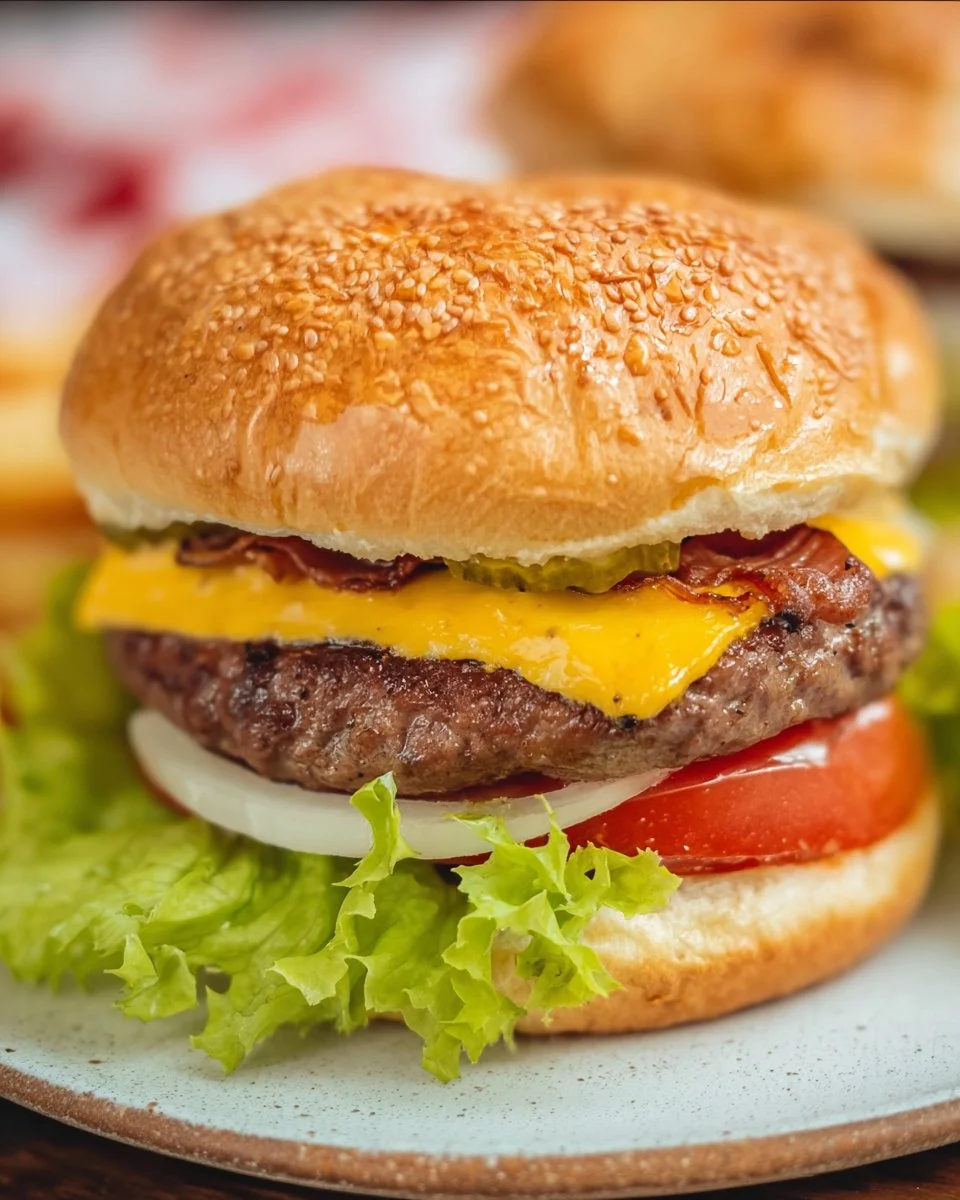 Air Fryer Hamburgers