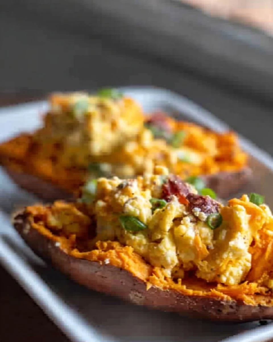 Breakfast Stuffed Sweet Potatoes