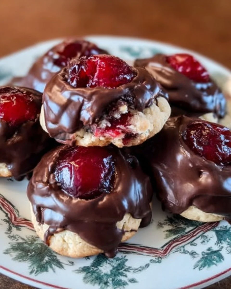 Chocolate Covered Cherry Cookies
