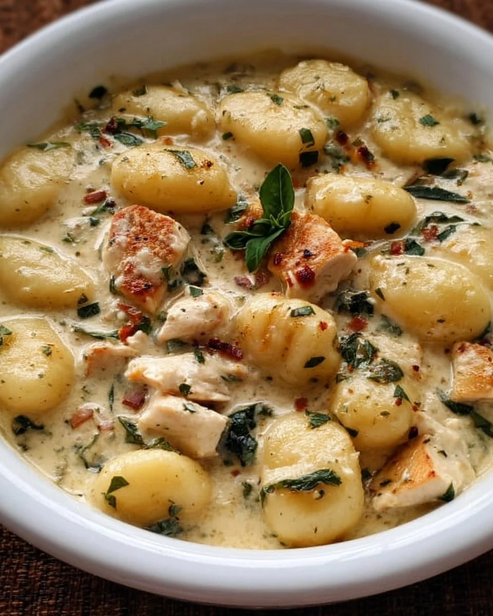 Creamy Garlic Chicken Gnocchi Delight
