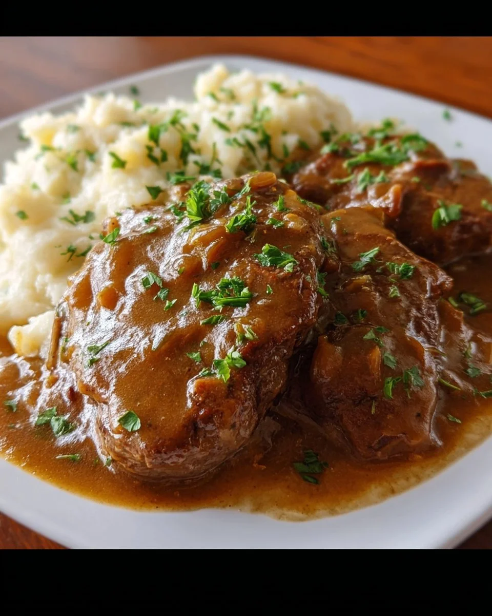 Crock Pot Round Steak and Gravy
