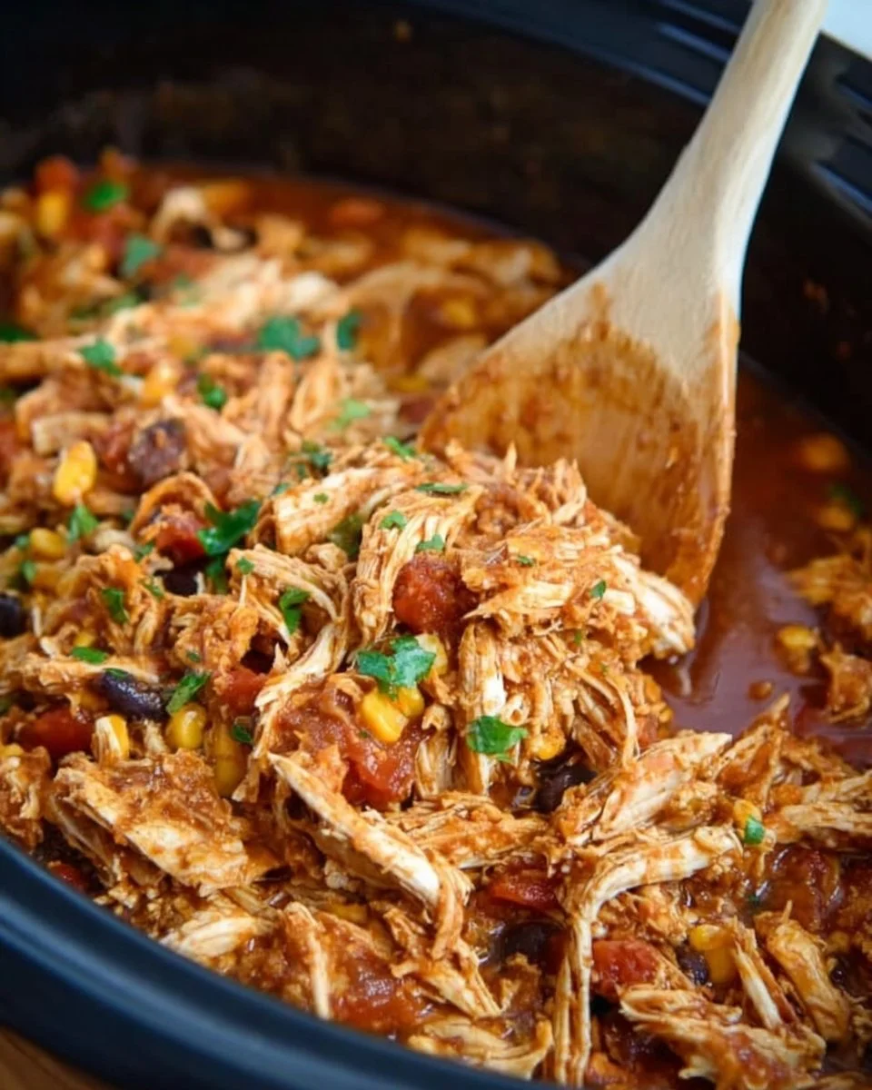 Easy Crockpot Mexican Shredded Chicken