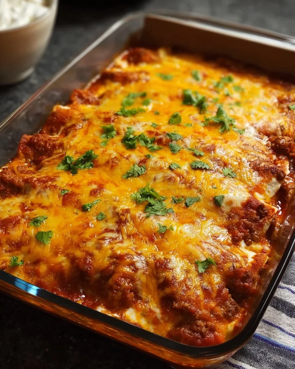 Easy Ground Beef Enchiladas