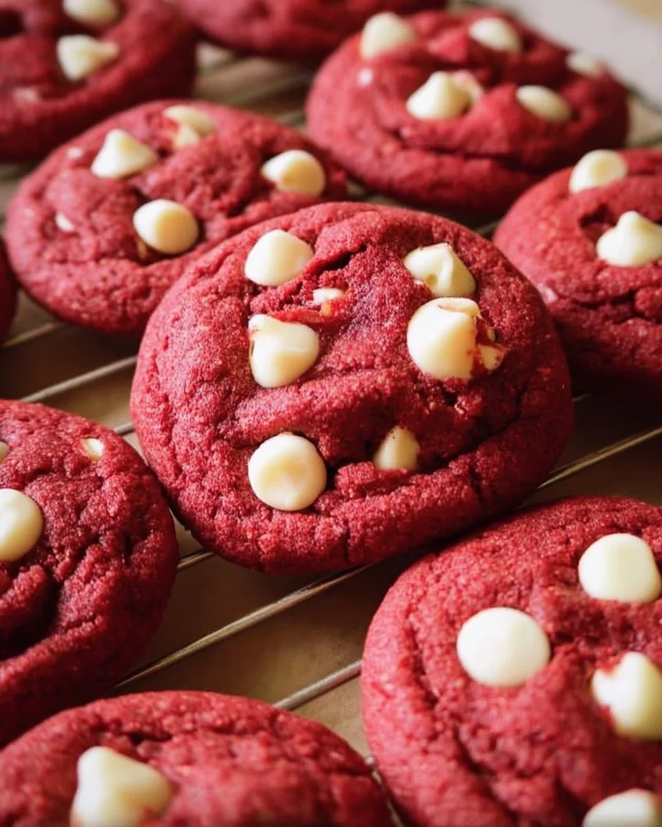 Easy Red Velvet Cookies with White Chocolate