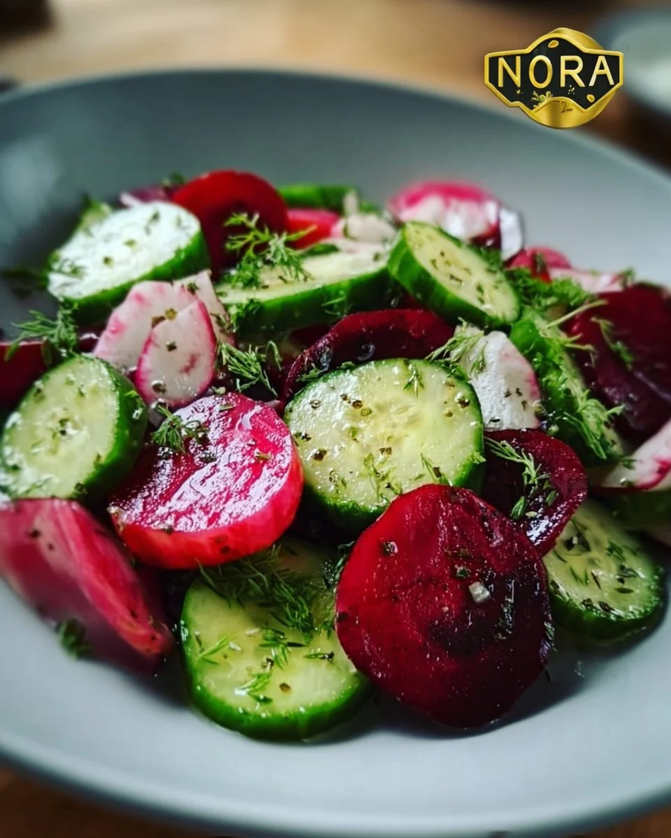 Fresh Cucumber and Beet Salad