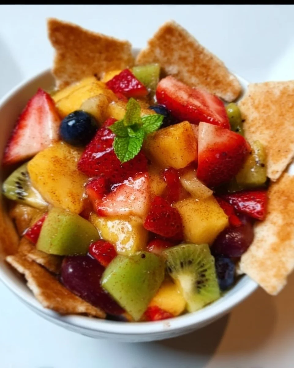 Fruit Salsa with Cinnamon Chips