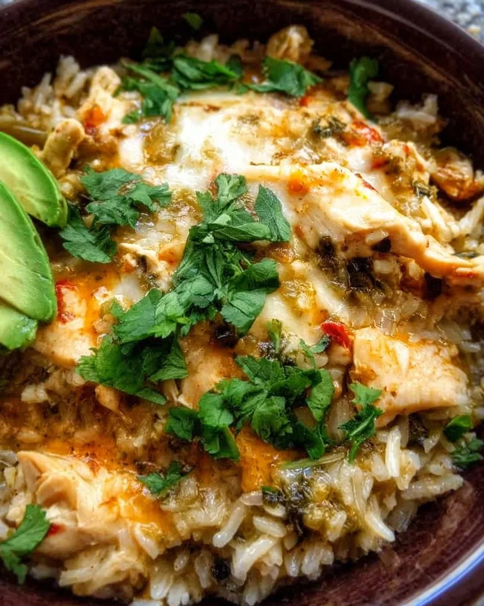 Green Sauce Chicken and Rice Casserole