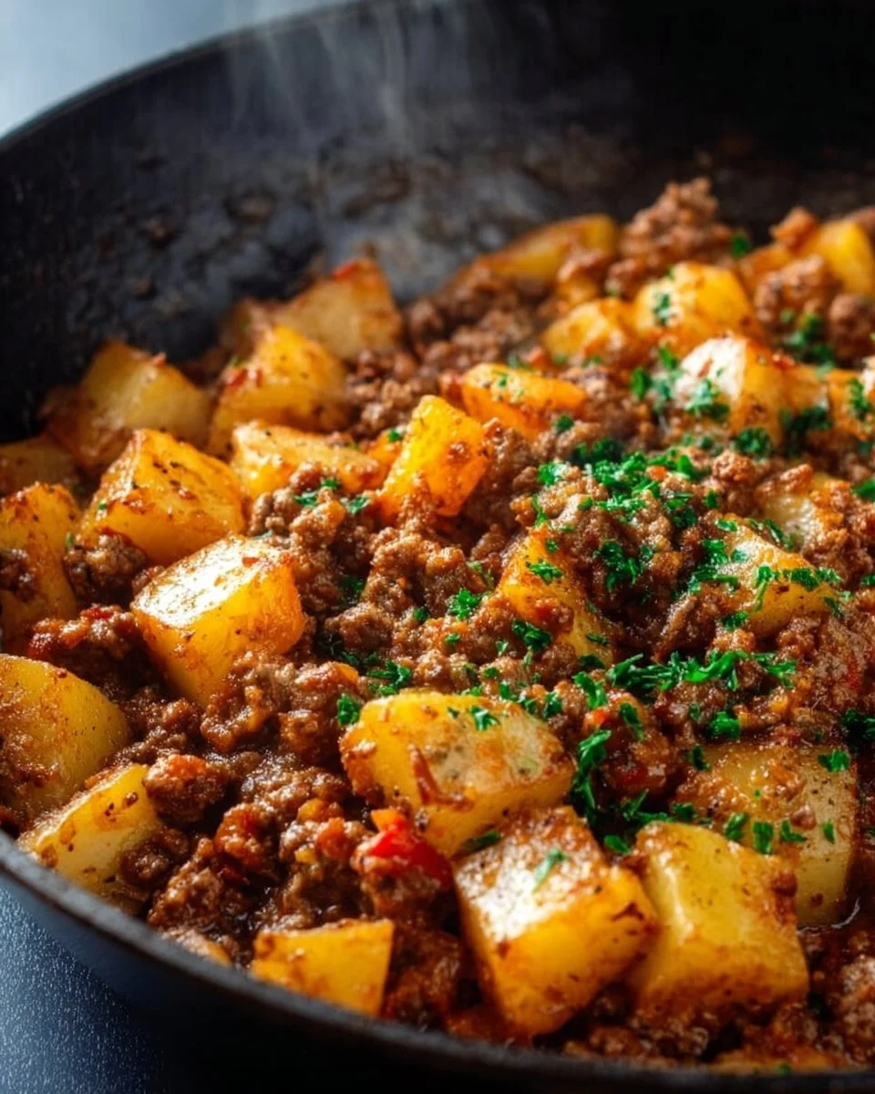 Ground Beef and Potatoes Skillet