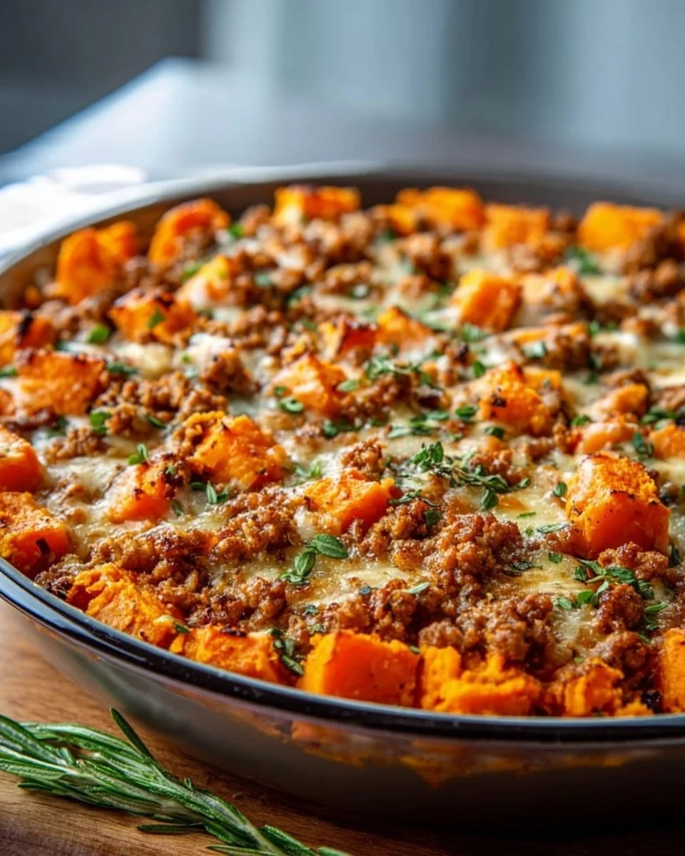 Ground Turkey Sweet Potato Bake