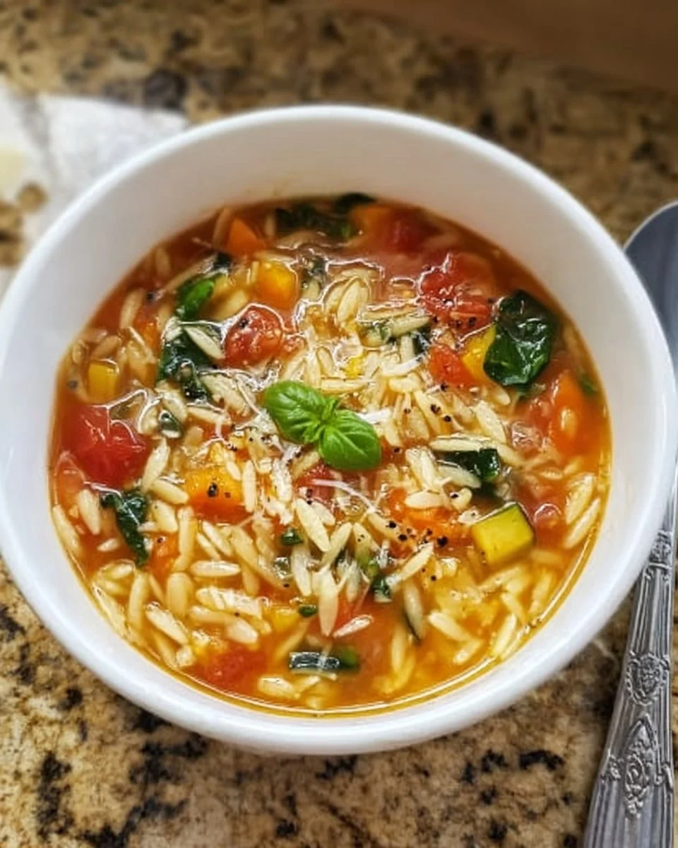 Healthy Mediterranean Orzo Soup