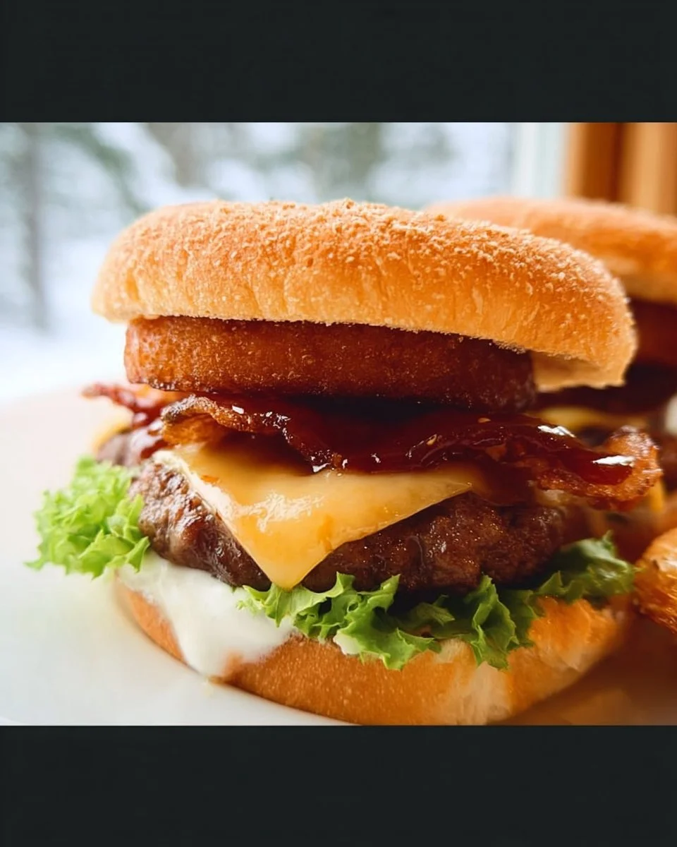 Honey BBQ Beef Burgers (No Bacon)