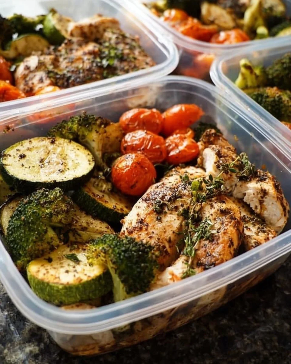 Italian Chicken Meal Prep Bowls