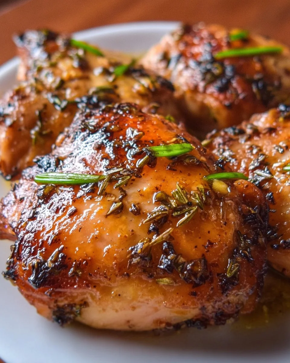 Marinated Oven Baked Chicken Thighs