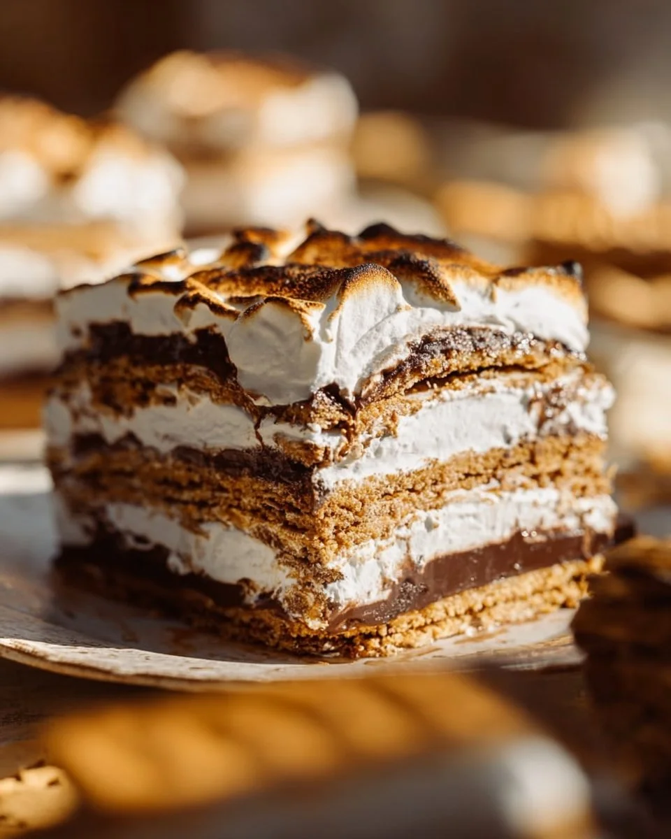 No-Bake S'mores Cake