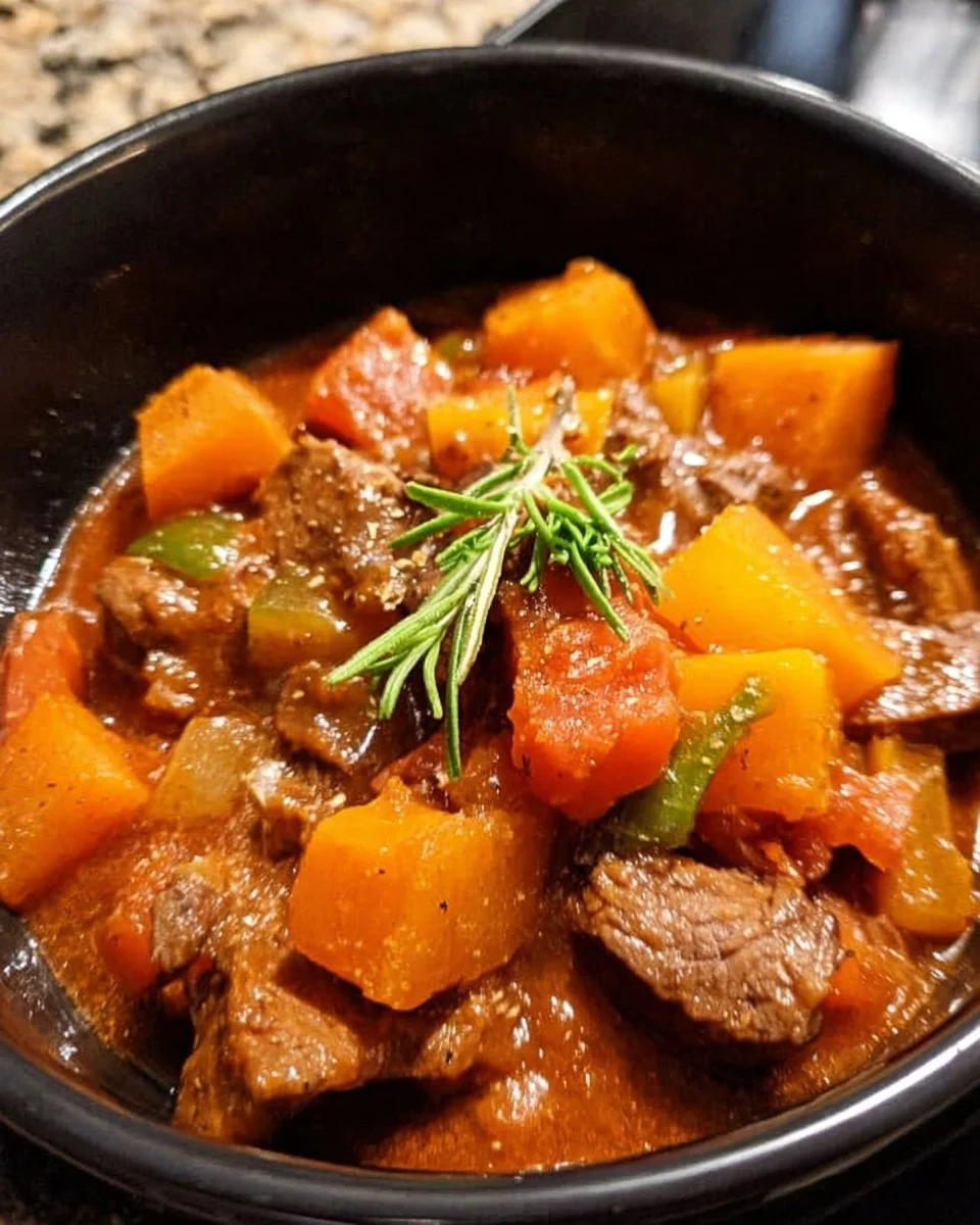 One Pot Pumpkin Beef Stew
