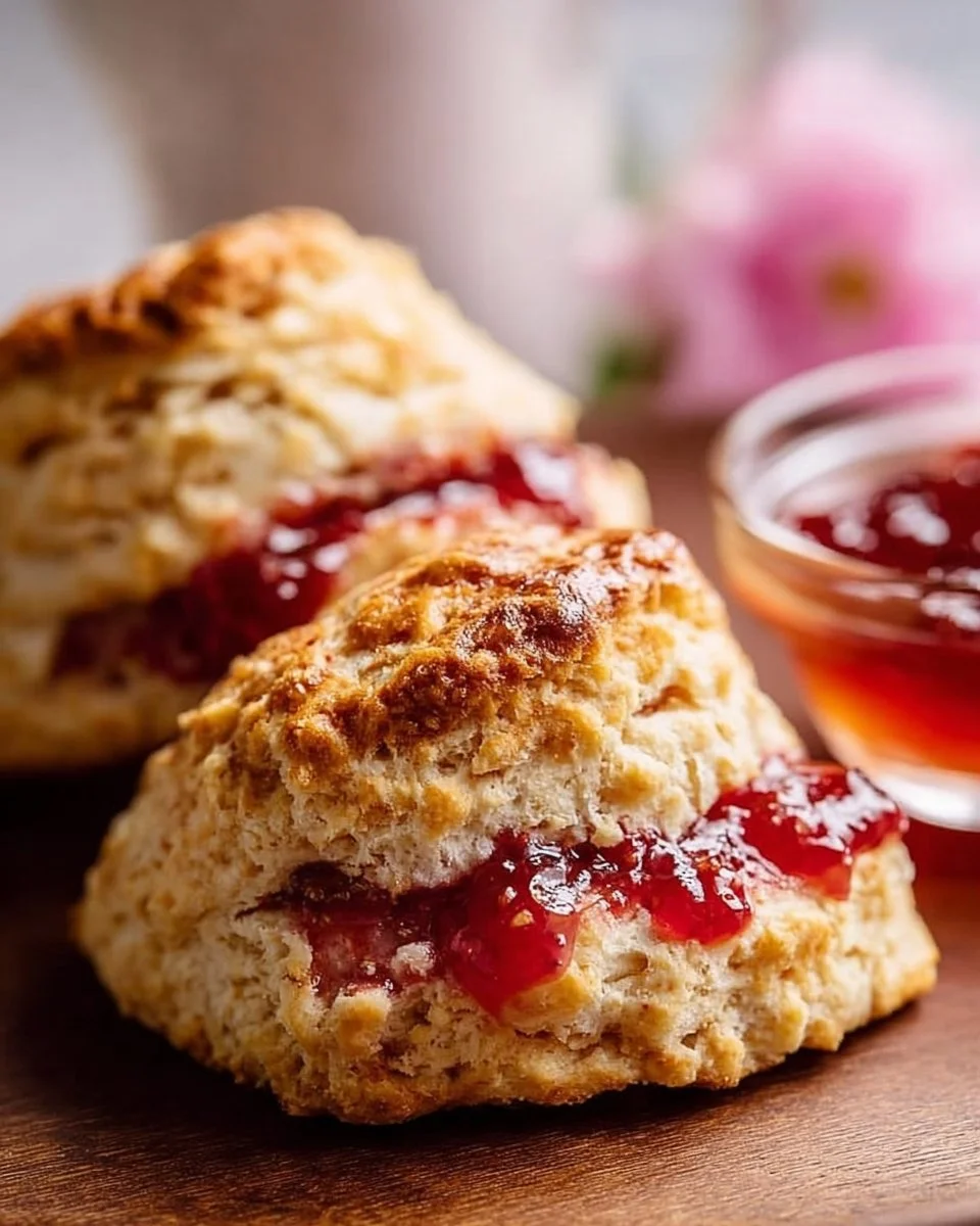 Quick Strawberry Jam Scones