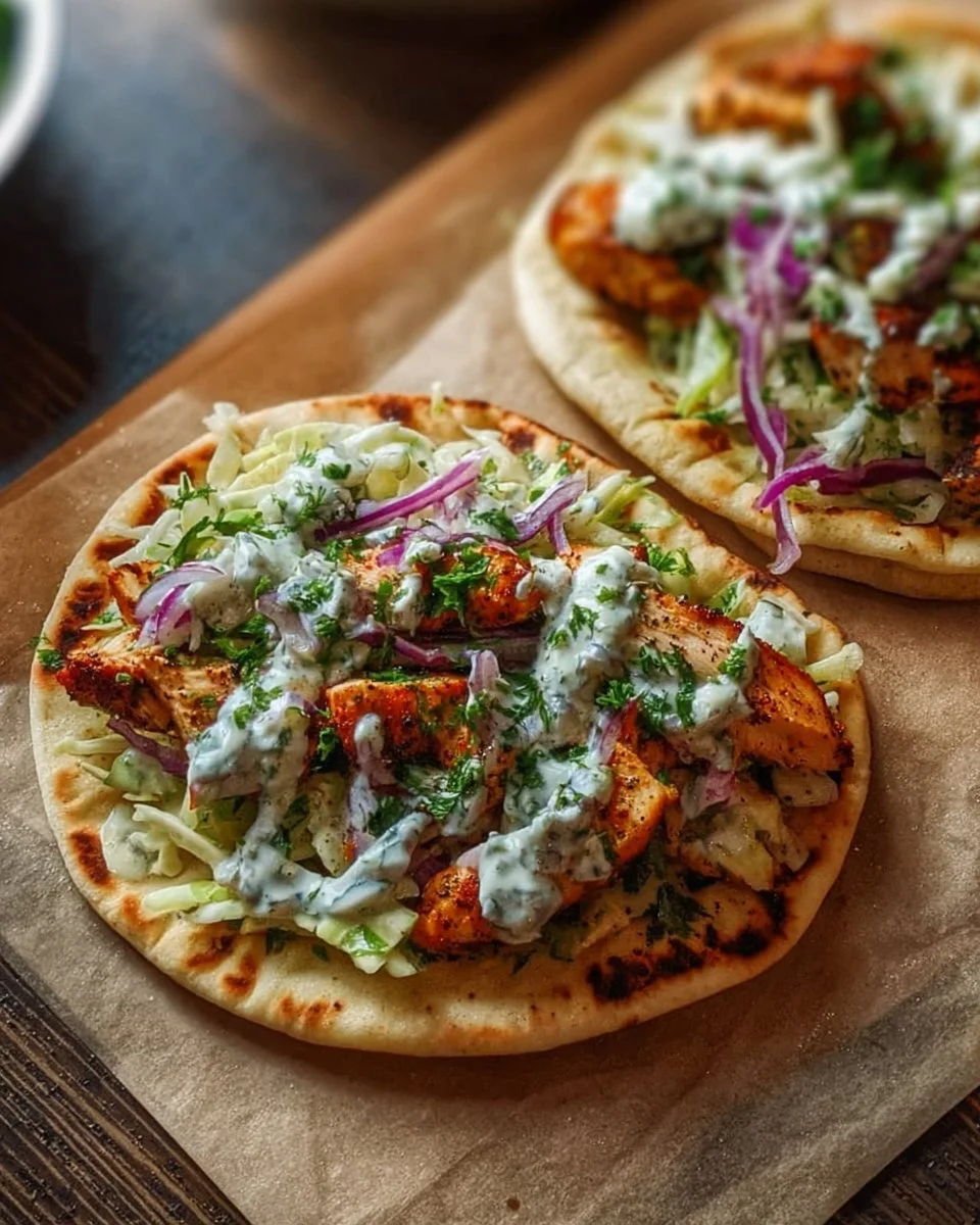 Sheet Pan Chicken Pita with Herby Ranch Slaw