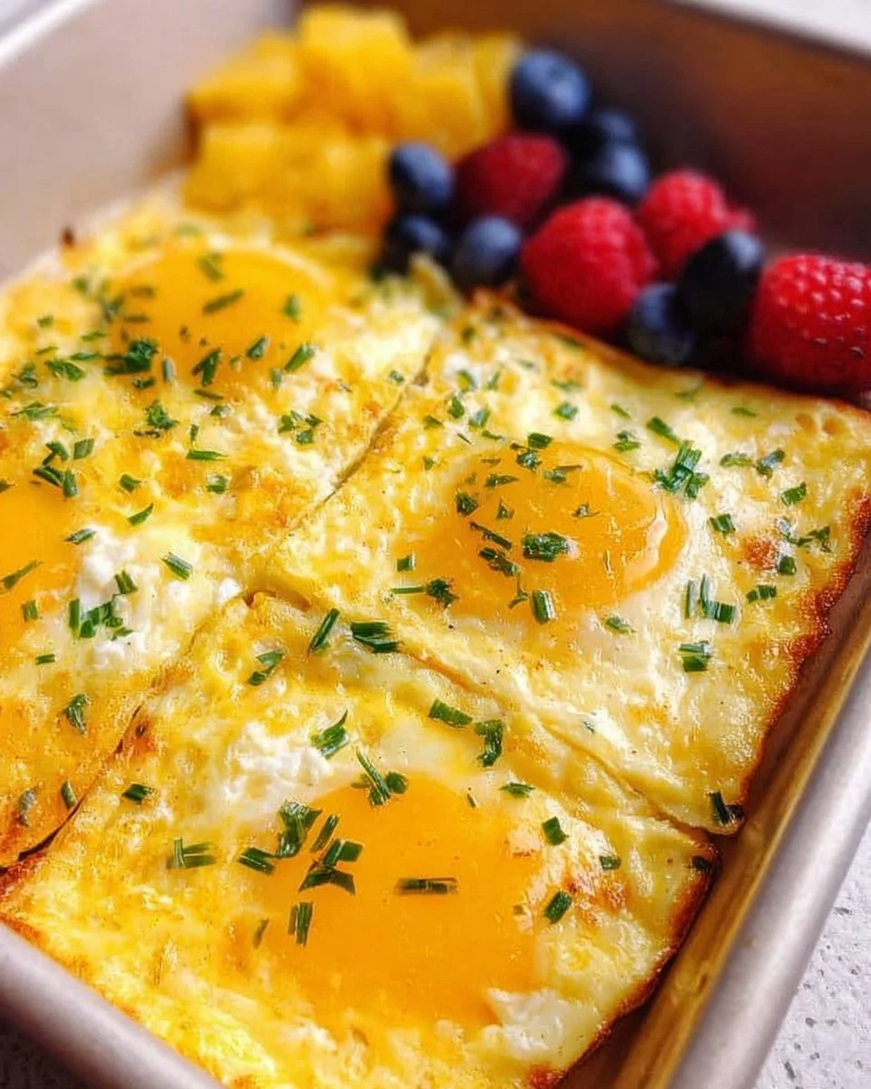Sheet Pan Eggs with Cottage Cheese