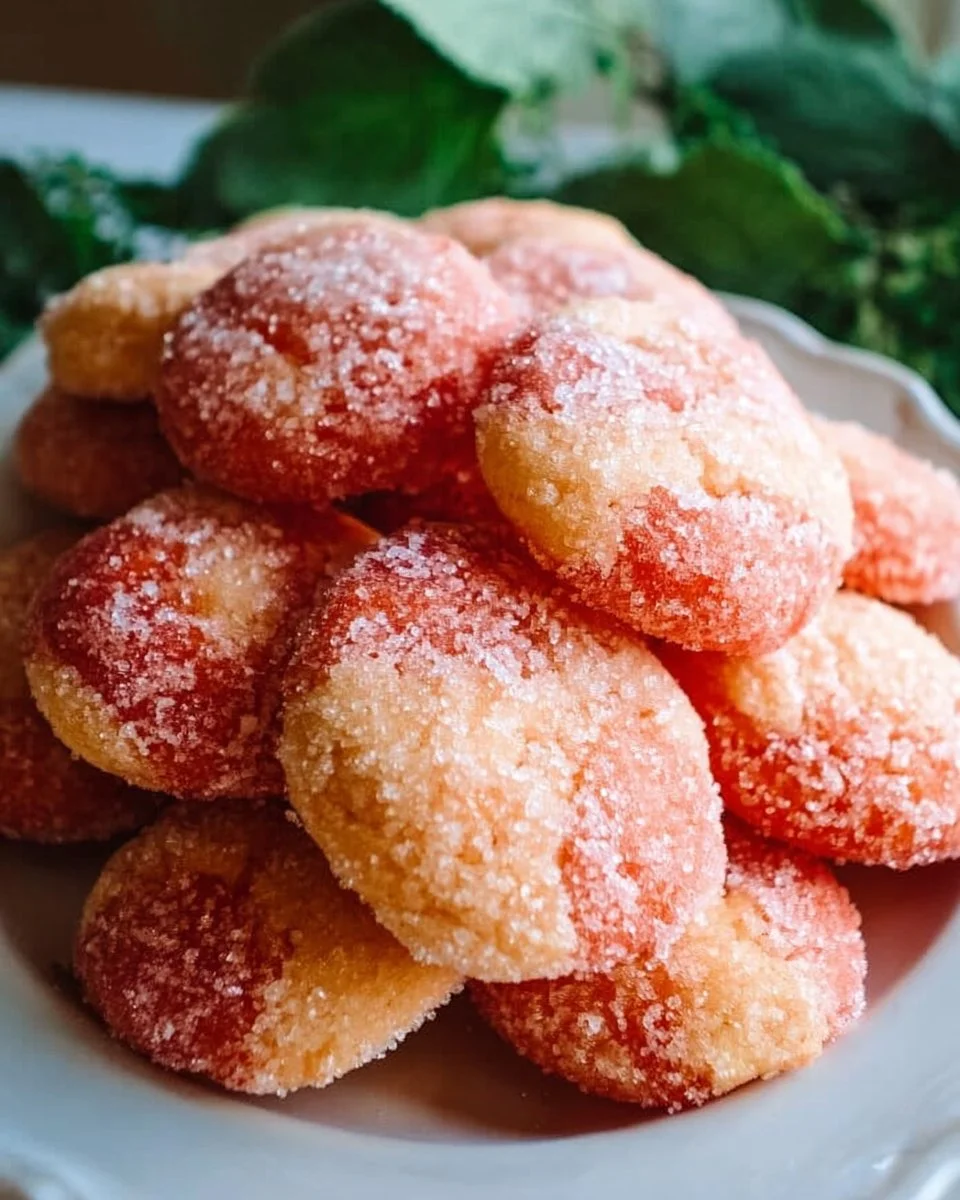 Soft Peach Sugar Cookies