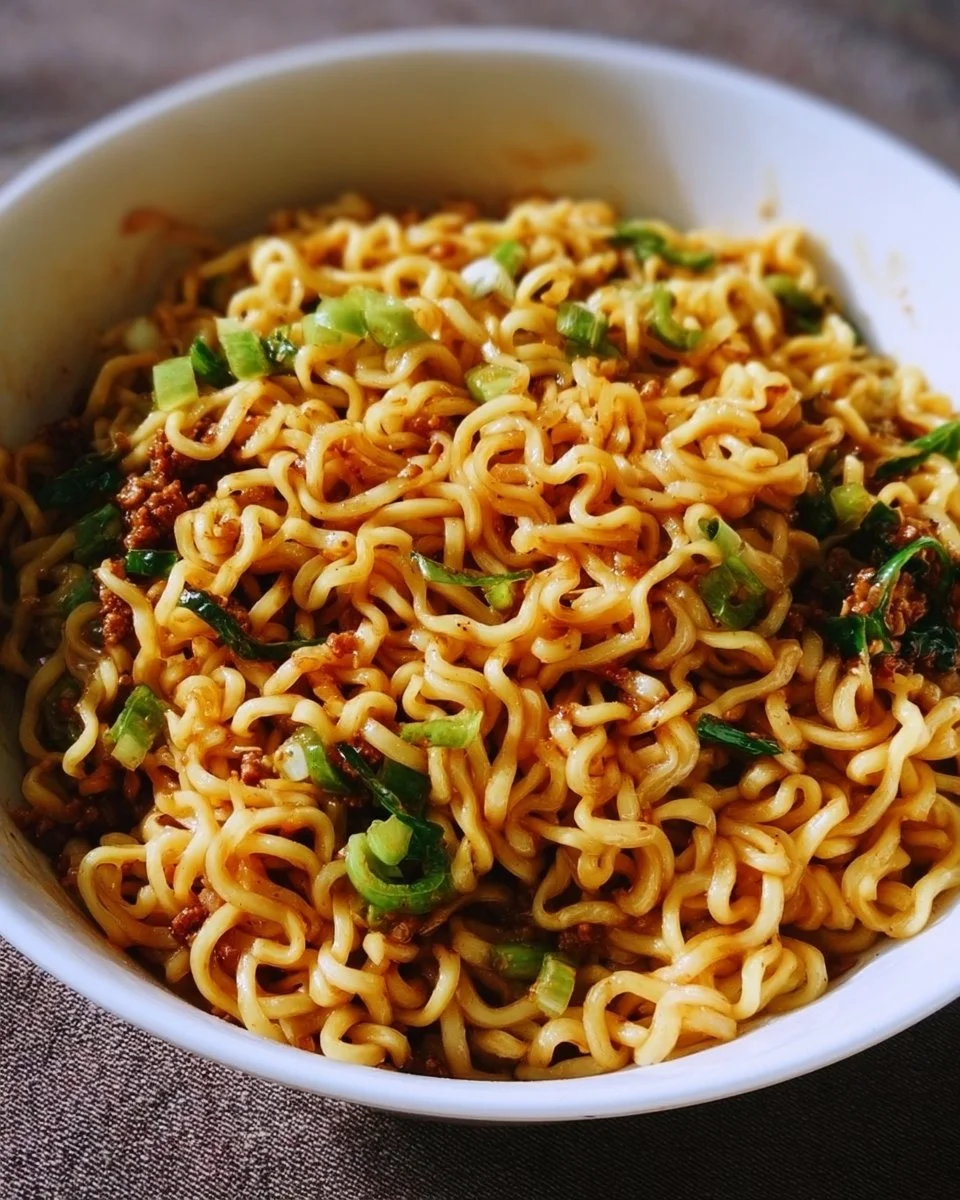 Stir Fried Garlic Ramen Noodles