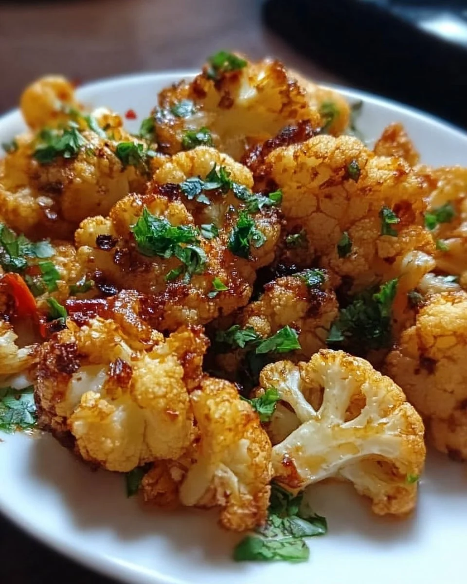 Sweet and Spicy Baked Cauliflower