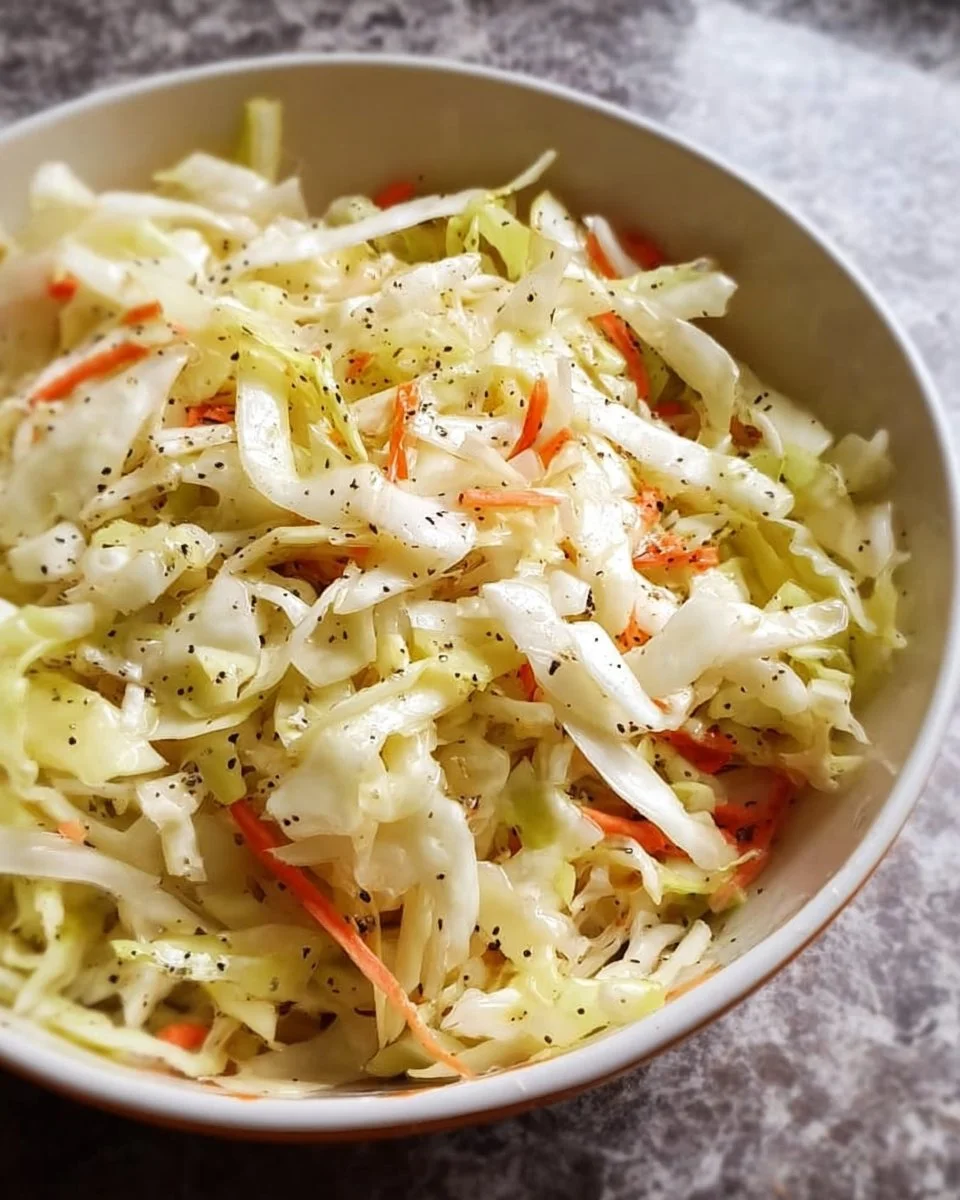 Traditional Coleslaw with Boiled Vinegar Dressing