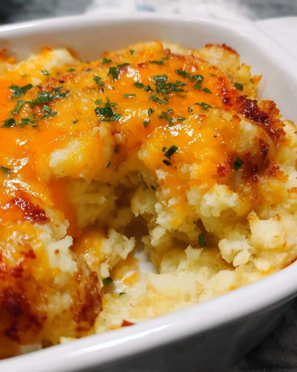 Twice Baked Mashed Potato Casserole