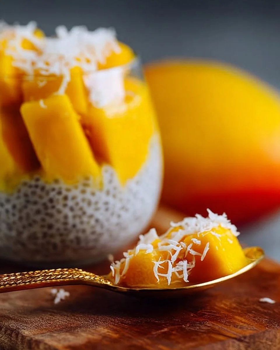 Vegan Coconut Mango Chia Seed Pudding