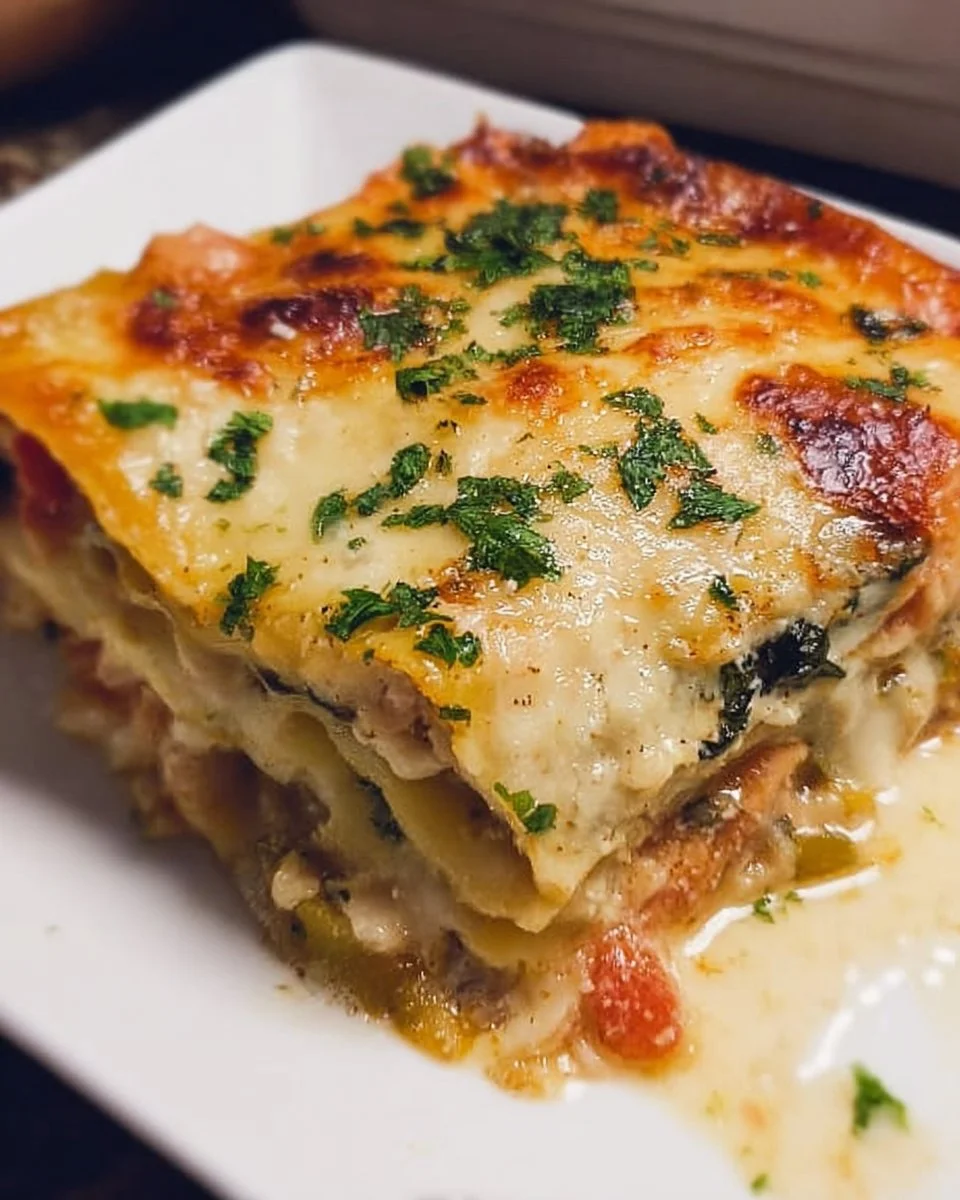 Vegetable Lasagna with White Sauce
