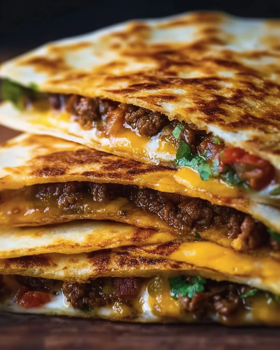 Viral Smash Burger Quesadilla