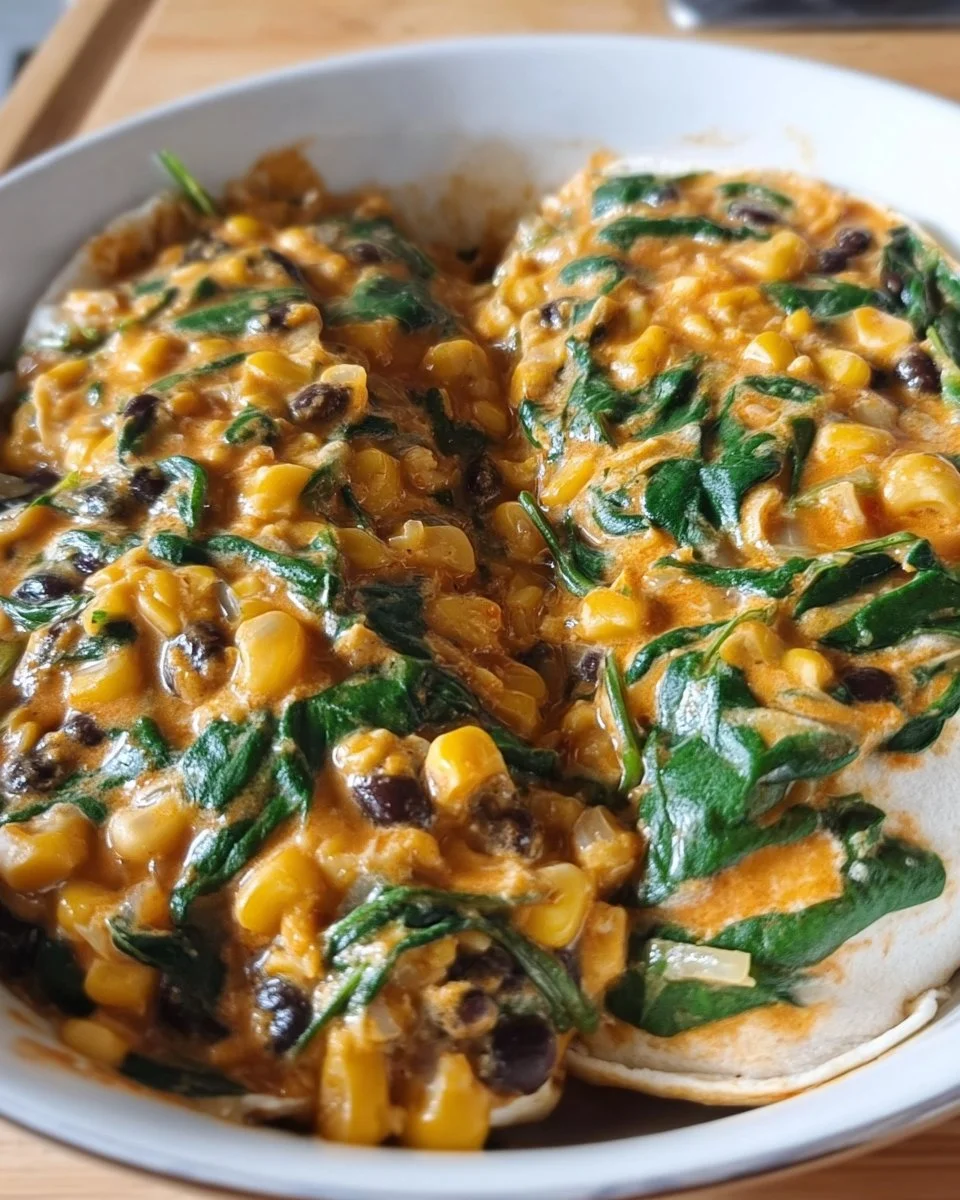 15-Minute Bean and Spinach Burrito