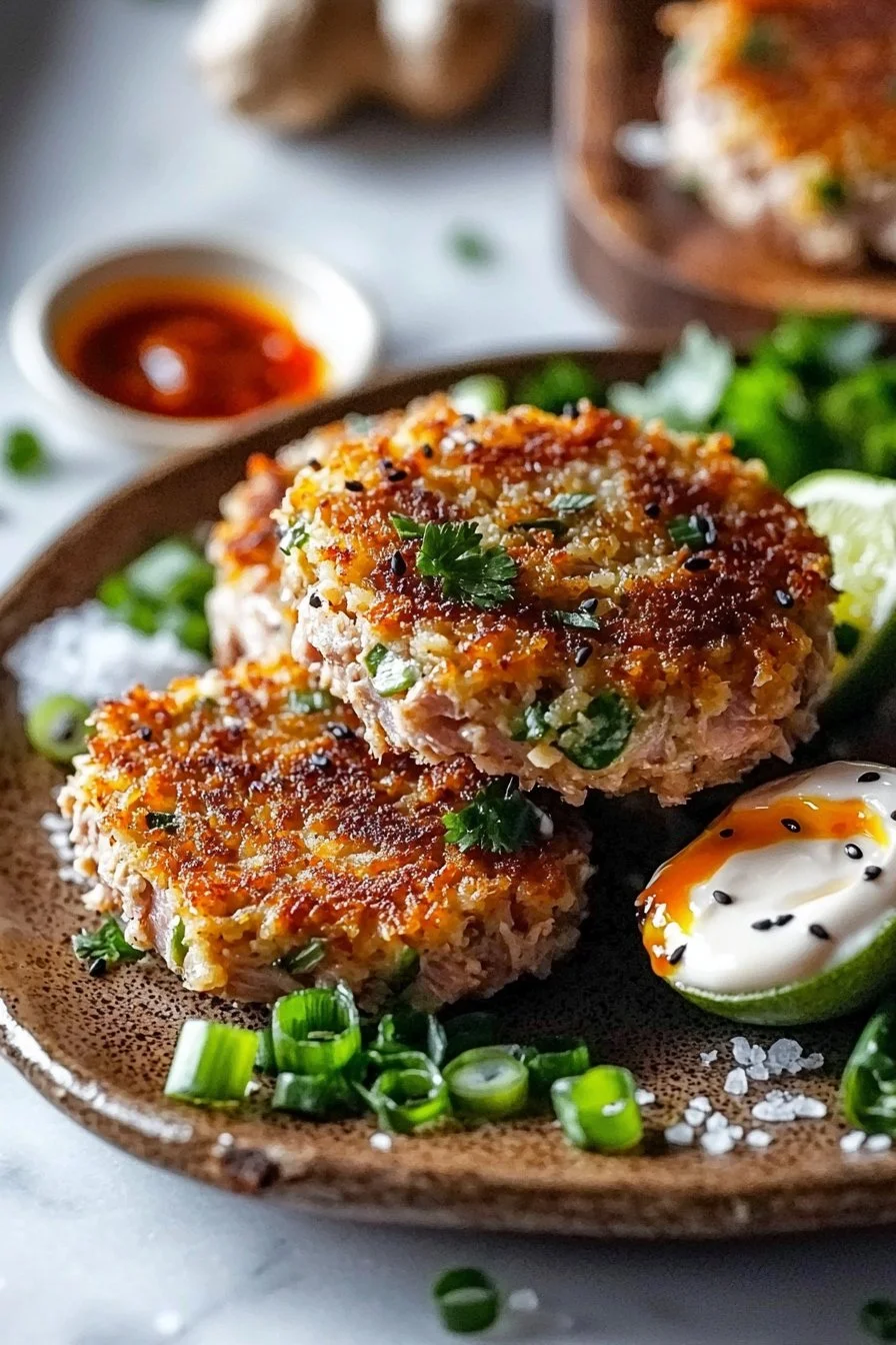 Asian Tuna Cakes with Spicy Mayo