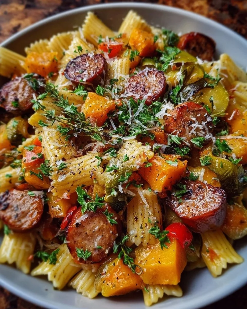 Autumn Sausage Pasta Squash