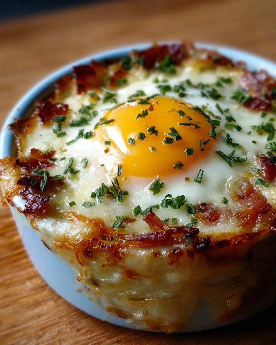 Baked Eggs Napoleon