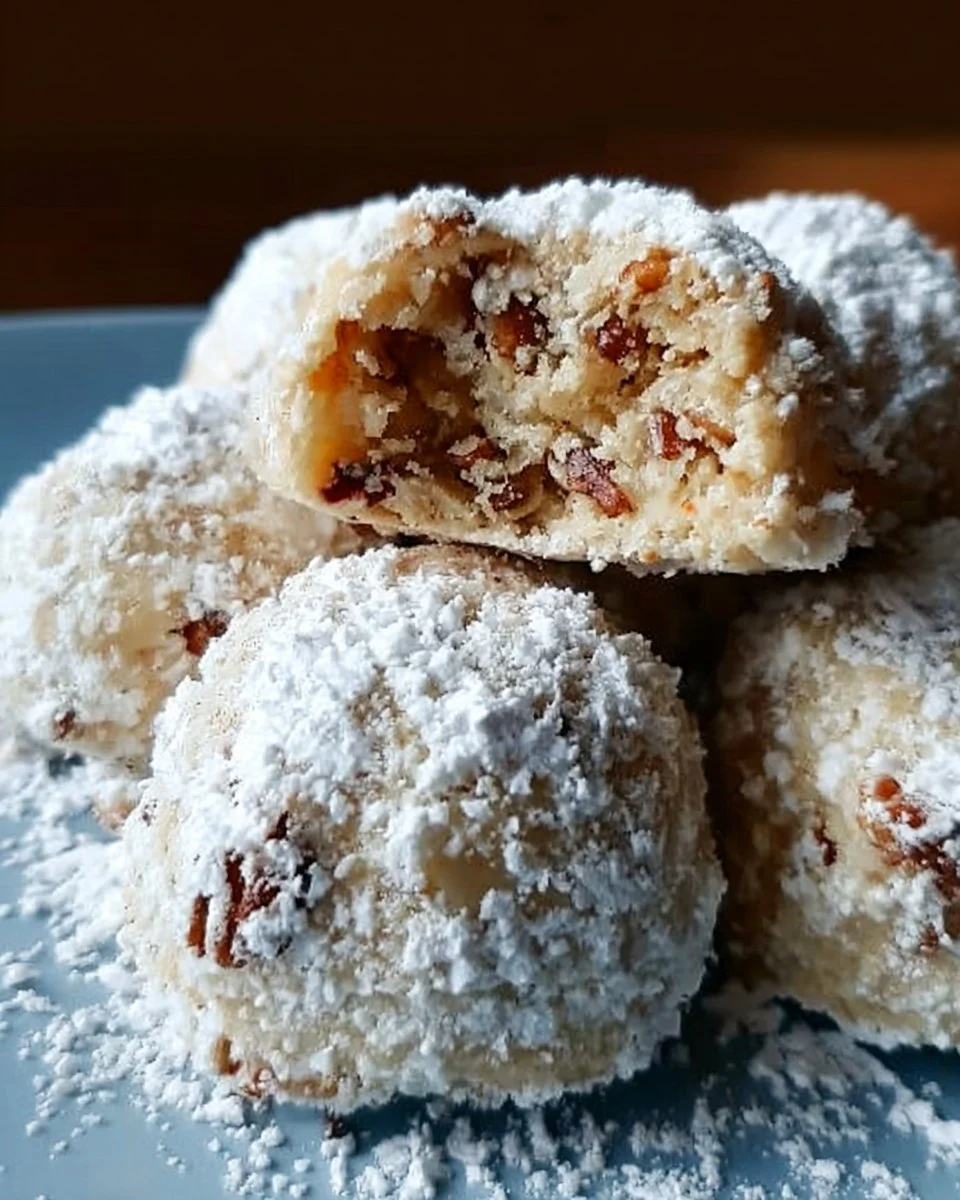 Buttery Pecan Snowball Cookies