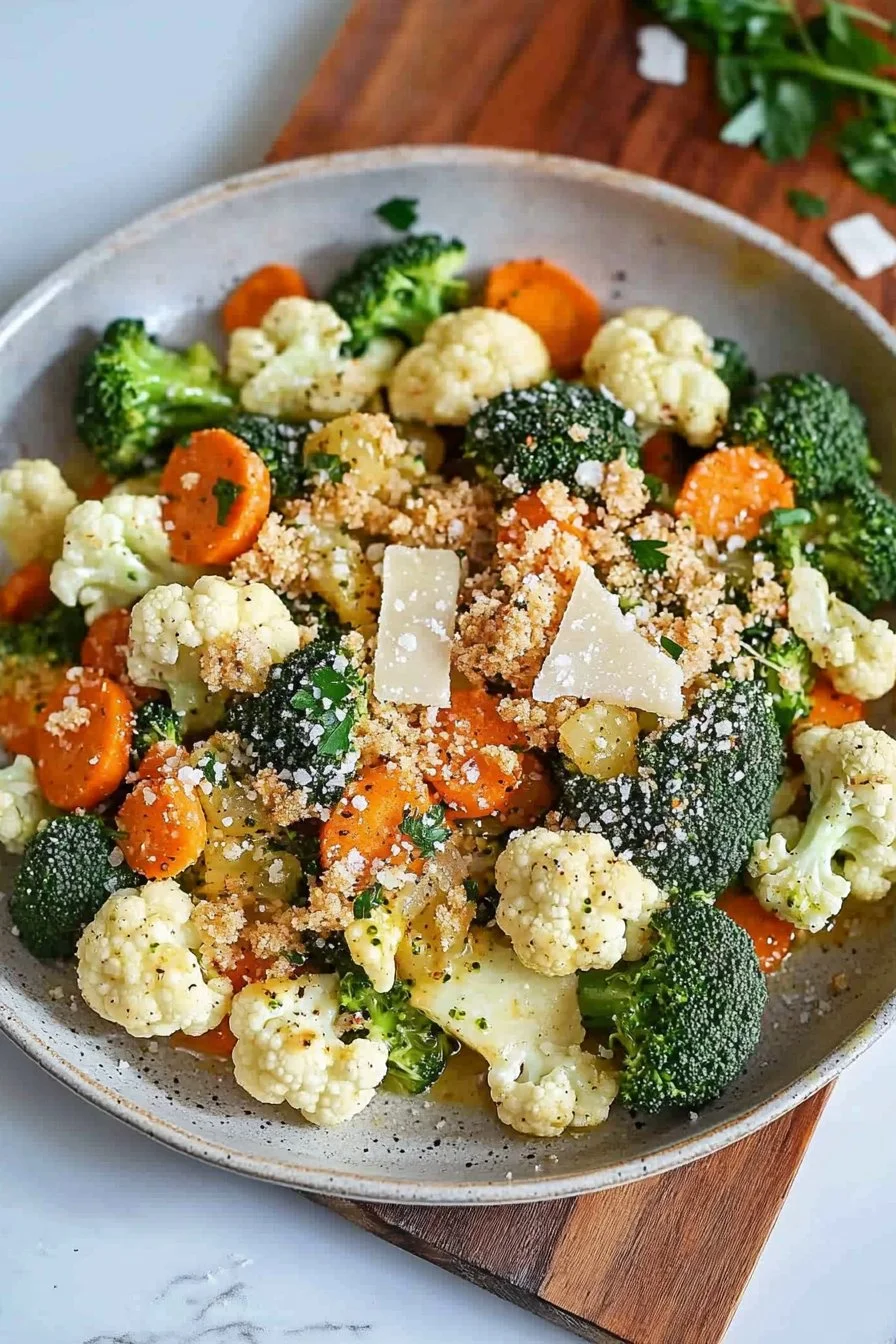 California Blend Vegetables with Parmesan Bread Crumbs