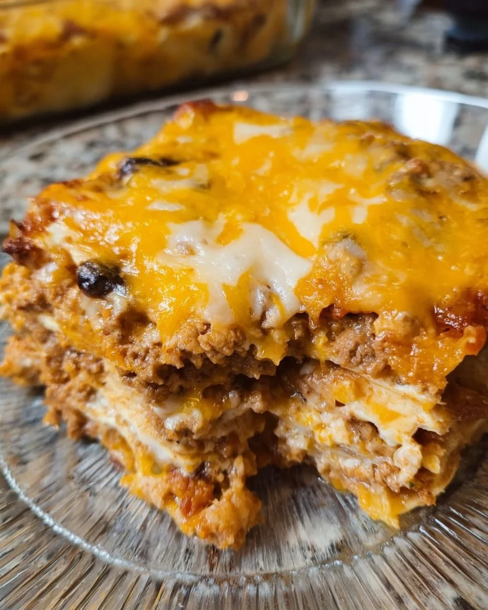 Cheesy Layered Taco Casserole