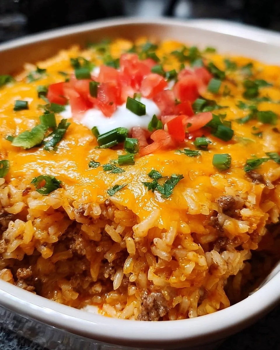 Cheesy Taco Rice Casserole